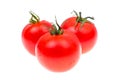 Several red ripe tomatoes isolated on white background Royalty Free Stock Photo