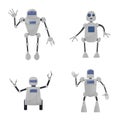 Several robots. Character robots. Technology for the future.