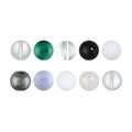 Several round natural semi-precious stones closeup Royalty Free Stock Photo