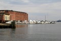 Several sailing vessels and old architecture, Fells Point, Maryland,2015