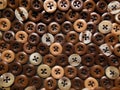 Several Shades of Brown Buttons Royalty Free Stock Photo