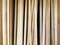 Several sheets of new clean plywood in a stack. Sale of goods for repair and decoration. Wood and texture. Abstract background and Royalty Free Stock Photo