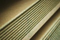 Several sheets of new clean, waterproof plywood in a stack Royalty Free Stock Photo