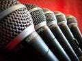 Several Shure microphones Royalty Free Stock Photo