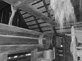 Retro image - Several sieves hanging on wooden wall in historic house in Roznov pod Radhostem in Wallachian Open Air Museum in Cze