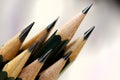 Sharpened Artists Pencils at angle Royalty Free Stock Photo