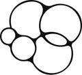 Group of bubles merged Royalty Free Stock Photo
