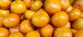 Several stacked fresh oranges Royalty Free Stock Photo