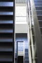 Several stairways in a multi-storey building