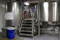 State of the art stainless steel equipment used in breweries, wineries and distilleries throughout the state, Rochester, New York, Royalty Free Stock Photo