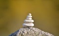 Several stones on blurred beautiful background Royalty Free Stock Photo