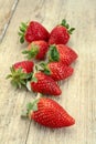 Several strawberries