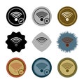 Several style of wifi icon sign