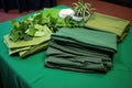 several sustainability accords spread out on a green cloth Royalty Free Stock Photo