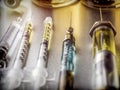 Several syringes in operating theater of a hospital Royalty Free Stock Photo