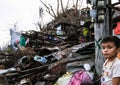 Several thousands left homeless in the aftermath of Typhoon Haiyan Royalty Free Stock Photo