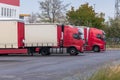 Trucks are standing at the loading Royalty Free Stock Photo