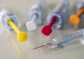 Several Types Of Syringes For Palliative Care Royalty Free Stock Photo