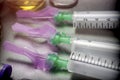 Several Types Of Syringes For Palliative Care Royalty Free Stock Photo