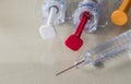 Several Types Of Syringes For Palliative Care Royalty Free Stock Photo