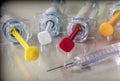 Several Types Of Syringes For Palliative Care Royalty Free Stock Photo