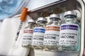 Several vaccines from different laboratories with high efficacy against Covid-19 Royalty Free Stock Photo