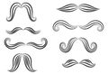 Male Mustache Set Royalty Free Stock Photo