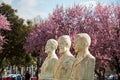 Several various statues and monuments in Thessaloniki