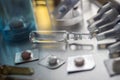 Several vials with different medication in hospital Royalty Free Stock Photo