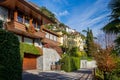 Several villas on steep slope in suburb of Lugano