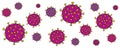 Several viruses of Coronavirus-SARS-CoV-2 which causes Covid-19 is now a Royalty Free Stock Photo