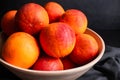 Side View of Blood Oranges in a Bowl