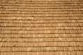 Several wood cedar shingles for siding or roofs. Brown wood roof shingles Royalty Free Stock Photo