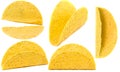 Several yellow corn taco shells Royalty Free Stock Photo