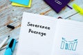 Severance Package phrase on the sheet Royalty Free Stock Photo