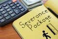 Severance Package is shown using the text Royalty Free Stock Photo