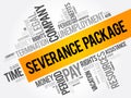 Severance package word cloud collage , social concept background Royalty Free Stock Photo