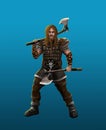 A severe barbarian viking