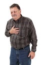 Severe chest pain Royalty Free Stock Photo