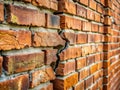 Severe Earthquake Damage Extensive Brick Wall Cracks Reveal Devastating Impact of Seismic Activity Expert Analysis of Royalty Free Stock Photo