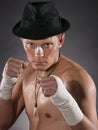 Severe fighter Royalty Free Stock Photo