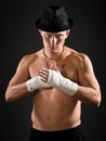 severe fighter Royalty Free Stock Photo