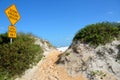 Severe shoulder beach erosion