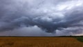 Severe thunderstorm clouds, landscape with storm clouds Royalty Free Stock Photo