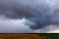 Severe thunderstorm clouds, landscape with storm clouds Royalty Free Stock Photo