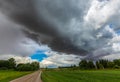 Severe thunderstorm clouds, landscape with storm clouds Royalty Free Stock Photo