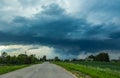 Severe thunderstorm clouds, landscape with storm clouds Royalty Free Stock Photo