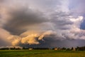 Severe thunderstorm clouds, landscape with storm clouds Royalty Free Stock Photo