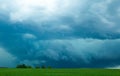 Severe thunderstorm clouds, landscape with storm clouds Royalty Free Stock Photo