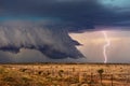 Severe thunderstorm with lightning bolt